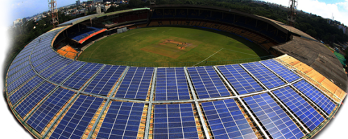 World's First solar powered cricket stadium 400kW at M chinnaswamy
